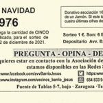 Lotería de Navidad 2021 AVV. Barrio Jesús. 42.976
