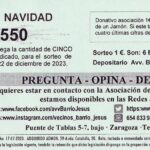 Lotería de Navidad 2023 AVV. Barrio Jesús. 63.550