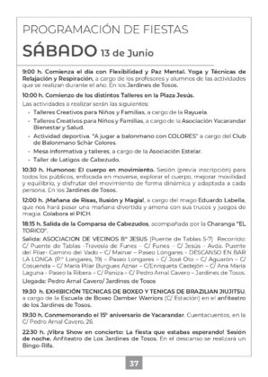 Programa de Fiestas 13 de Junio 2026