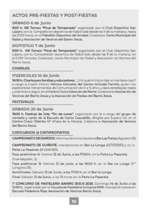 Programa de Pre-Fiestas Junio 2026